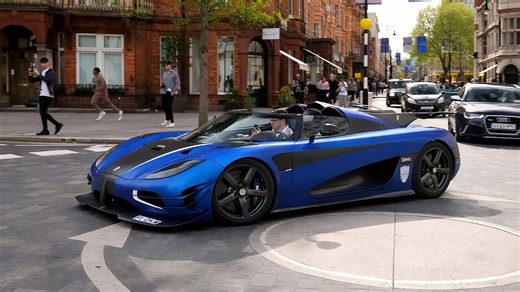 Koenigsegg Agera $2,500,000 navigates crowded roads