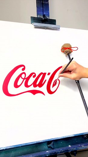 Day 2 of Cola logo! Should I post it as a full video? #art #oddlysatisfying #cocacola