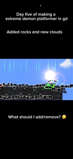 Day 5 of making a extreme demon platformer #geometrydash #gd #geodash