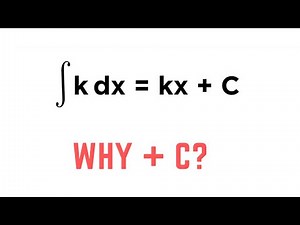 Why Do We Add A '+C' In Indefinite Integration?