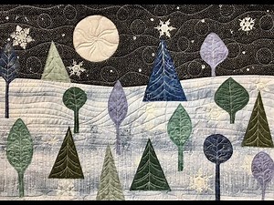 Winter Night Landscape Quilt Tutorial Part Two