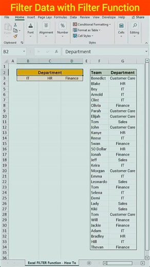 Excel Cube | Excel Pro Trick: Filter Data Dynamically with Excel FILTER Function - How to Tutorial 🤗Thanks for watching the video! If you like the... | Instagram