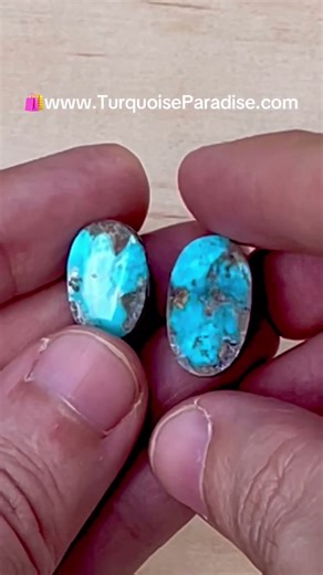 Natural 2 Persian Turquoise Stones from Neishabour mine Pirus Not-stabilised #turquoise #pirus #ring