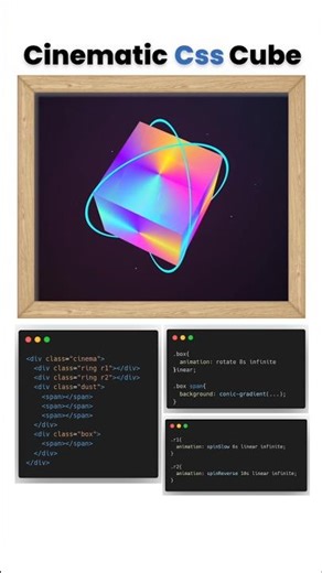 Cinematic CSS Cube Illusion ✨ #css #coding #uidesign #programming #webdesign