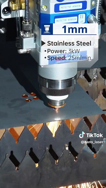 3000W Fiber Laser Cuts 1mm Stainless Steel in Seconds