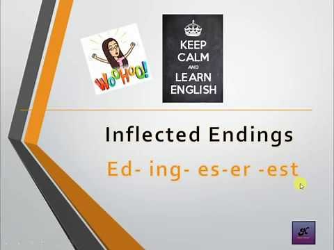 What is Inflected Endings ? ending...ing/ed/es/er/est
