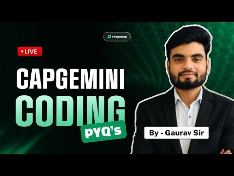 Capgemini Previous Year Coding Questions 2026 | Crack Placements