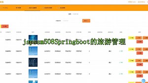 jspssm508Springboot的旅游管理