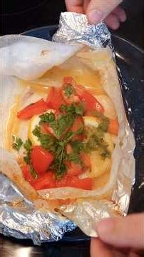 Pesce al Cartoccio con friggitrice ad aria #reel #food #short #shorts