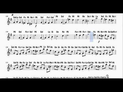 Waltz Nº 2 de Shostakovich Partitura con Notas Flauta Violín Oboe