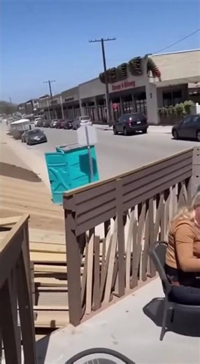 Porta-Potty Crashes Café