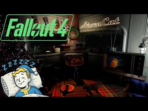 Fallout Atom Cats Christmas Lounge • Crackling Fire, Rain & Thunder • Vintage Holiday Cartoons, Jazz