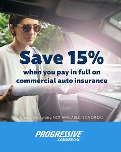 1K reactions · 174 shares | Save 15% on commercial auto insurance when you pay in full. | Progressive Small Business Insurance | Facebook