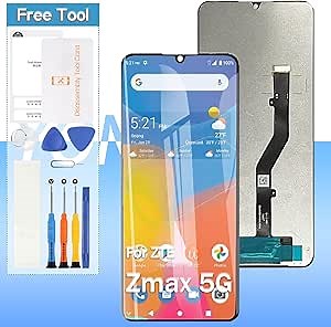 Screen Replacement for ZTE Zmax 5G Z7540 6.5'' LCD Display Touch Digitizer Assembly with Tool