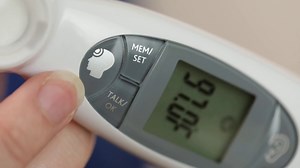 Watch Medline Talking Ear and Forehead Thermometer, LCD Backlit Digital Display, Fever Indicator, Great... on Amazon Live