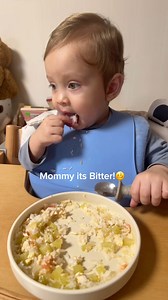 6.6K reactions · 35 shares | My 1 year old baby reaction on first time eating ampalaya Bitttteeer momma!若 | Claudy Miranda | Facebook