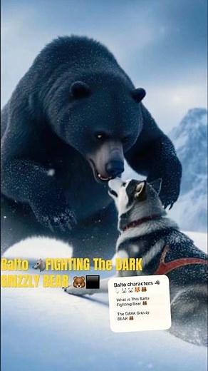 BALTO (1995) The Grizzly BEAR 🐻 Fight #sound #wolf #bear