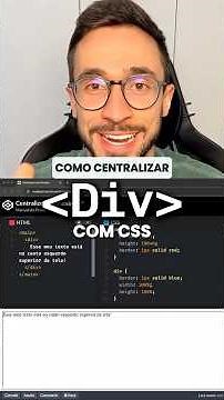 Como centralizar uma DIV com CSS? RÁPIDO e FÁCIL 🔥 #manualdofront #css #dicasdev