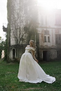 Off-shoulders Taffeta Wedding Dress, Reception Bridal Dress, Drapes Lace Corset, Long Train, Ivory, Modern Design, - Etsy