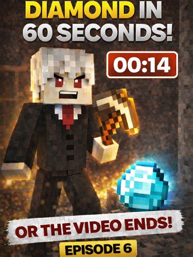 Can I find a diamond in 60 Seconds | EP.6 | #minecraft #fyp #minecraftchallenge #speedrun