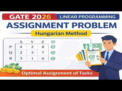 GATE 2026 Assignment Problem 🔥 | Hungarian Method Trick | Linear Programming PYQ Solution