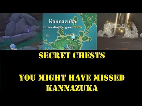 Kannazuka island secret chests & hidden walls all missable locations genshin impact 100 exploration