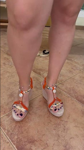 Trendy Orange Wedges Sandals for a Fresh Outfit
