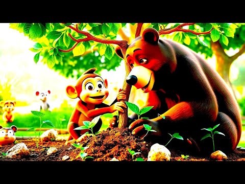 #Monkey & Bear | Hindi Story | #Bandar Aur #Bhalu | #Funny Video | #cartoonvideo