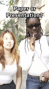 On the first day of classes we asked Princeton students — Would you rather have to write a paper or do a presentation? We think there's a clear answer. 😅 | Princeton University