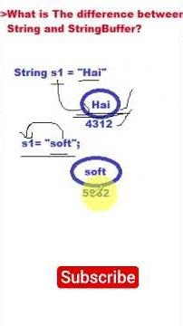 String and StringBuffer in java #java #strings #javalanguage