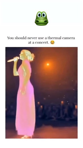 Know in Minutes on Instagram: "Thermal imaging technology is usually used for detecting heat, identifying leaks, or supporting military and industrial operations. But what happens when a thermal camera is brought to a live concert? This viral video shows a stunning and unusual perspective of a singer performing on stage, captured entirely through a thermal lens. The camera reveals real-time body temperature changes, lighting effects, and heat patterns that are invisible to the naked eye. Viewers