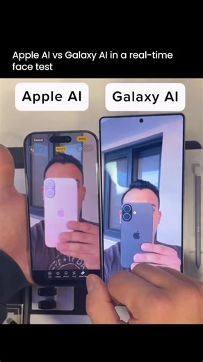 Artificial Intelligence | ChatGPT | Technology on Instagram: "This side-by-side test shows how Apple and Samsung handle AI-powered face editing in real time. Each system analyzes the scene, detects the subject, and applies its own style of enhancement. Apple’s AI aims for subtle adjustments and tighter control. The processing stays conservative, giving the image a natural look with fewer aggressive changes. Galaxy AI takes a more dynamic approach. It rebuilds blocked or partially hidden facial f