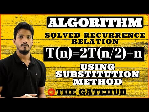 Recurrence Relation T(n)=2T(n/2)+n | Substitution Method | GATECSE | DAA