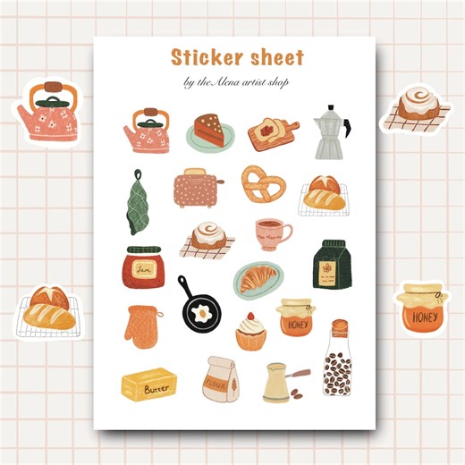 Tea Time Digital Stickers - Hand-drawn Journaling & Planner Stickers - Etsy Canada