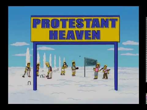 The Simpsons || Protestant Heaven vs Catholic Heaven