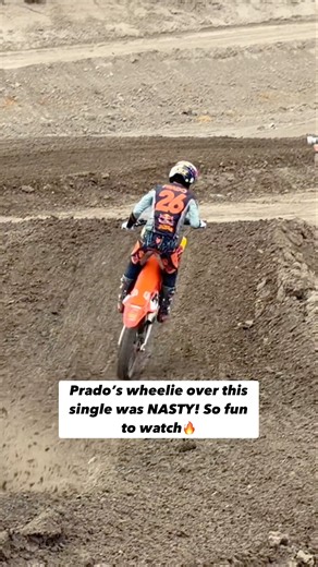 Prado Wheelie Scrubs Instead of Jumping! #dirtbike#motocross#racing#fyp#iphone#viral#bike#rider#race