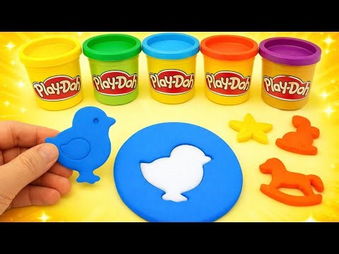 Play and Learn colors with Play-Doh - Colorful Clay and Molds