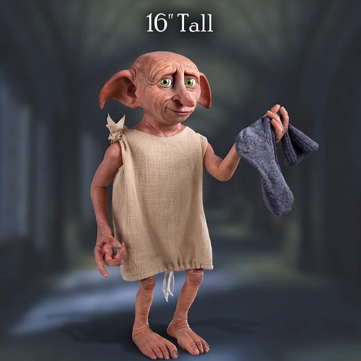 Bring home a loyal house elf from HARRY POTTER with this Ina Volprich sculpted DOBBY figure. Shop Now! | The Ashton-Drake Galleries