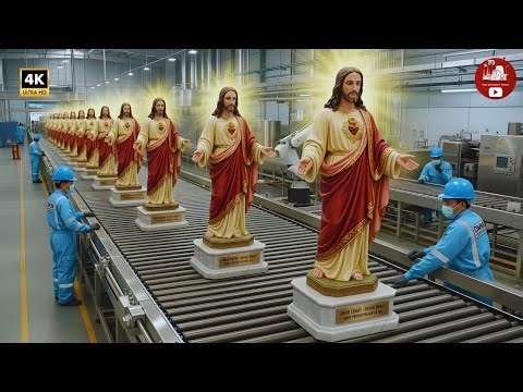 Inside a Jesus Christ Statue Factory | How These Religious Statues Are Made Step by Step
