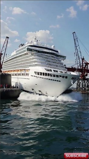 Massive Cruise Ship Launch Shocks Everyone | Epic Splash!
