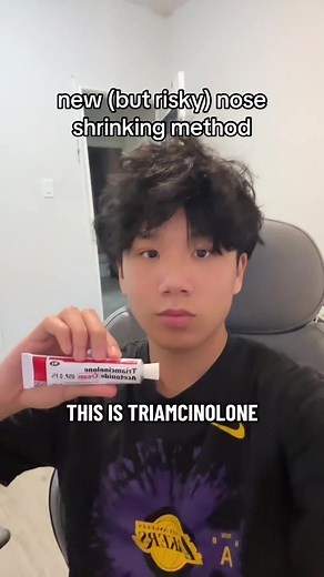 highly risky nose shrinking method (hydrocortisones humble superior) thank me later for the new method follow me if u wanna see the nose progress