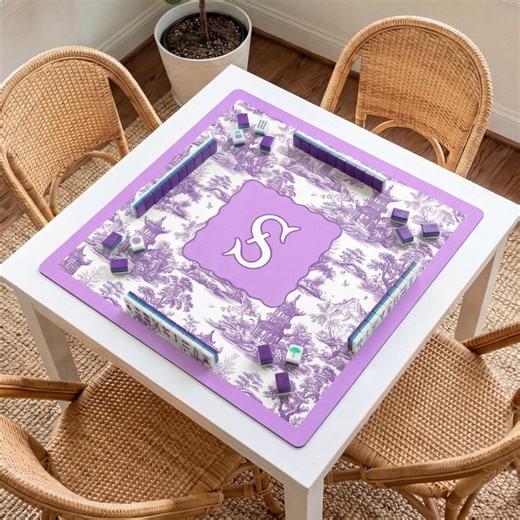 Custom Mahjong Mat Scalloped Edge Noise Reduction Table Protection Tile Game Table Pad Toile Mahjongg Accessories Mahj Gift for Friend - Etsy