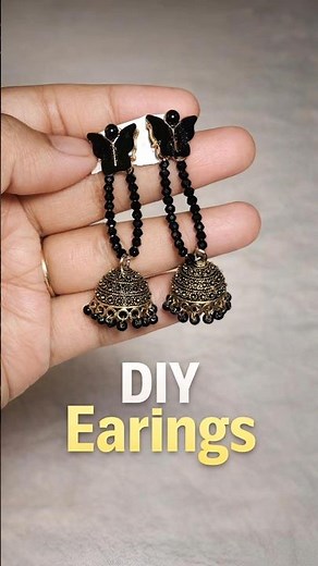 How To Make Earings At Home : Diy Jwellery With Beads ✨#diy #handmade#crafts
