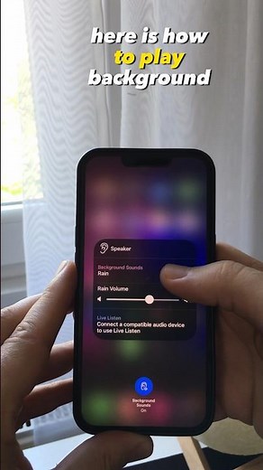 How to play BACKGROUND SOUNDS on your IPhone