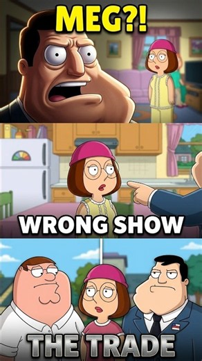 Shut Up, Meg! Goes to American Dad! 🤯 #familyguy #shorts
