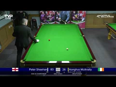 Peter Sheehan v Aonghus McAnally | Group Stages | 2026 UK Championship | Landywood Snooker Club