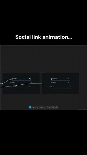 Social media icon hover animation for WEBSITE UI