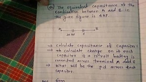 (42.) The equivalent capacitance of the combination between A a... | Filo