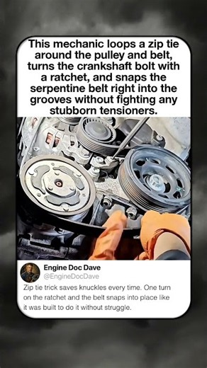 Genius Serpentine Belt Installation Trick