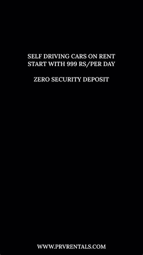 Self Driving On Pure Sticker Less Cars Start with 999 RS/PER Day only...